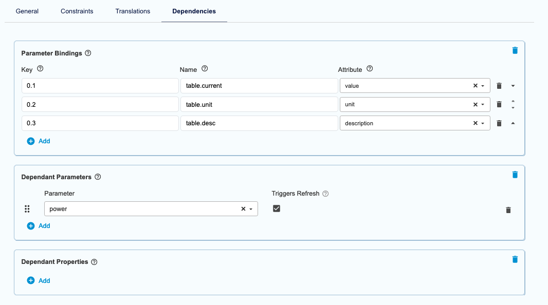 Driver editor - Dependencies